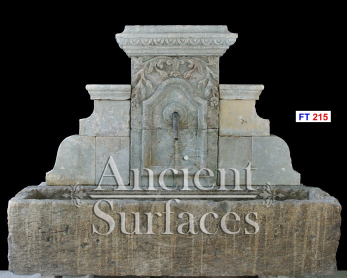 antique wall fountains out of antique reclaimed limestone by ancient surfaces