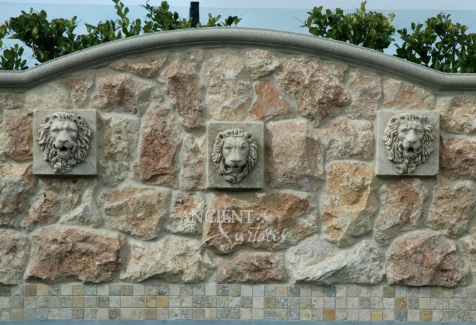 Antique Wall Fountain With and Reclaimed Stone Trough by Ancient Surfaces