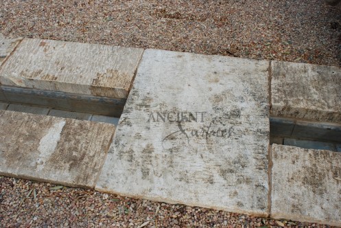 The legendary antique wall fountain, stone channel and coy pond combination, commissioned and realized by Ancient Surfaces, installed in Irvine California. Has been featured in many showcase home tours as well as on the front covers of national shelter magazines. www.AncientSurfaces.com