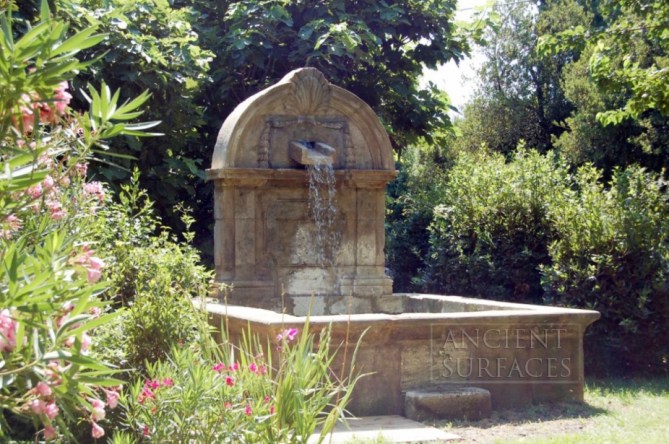 antique wall fountains out of antique reclaimed limestone by ancient surfaces
