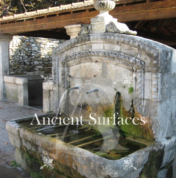 A unique antique stone wall fountain. A life long dedication to quality architectural stone products beyond belief. http://www.ancientsurfaces.com/Antique-Wall-Fountains-2.html