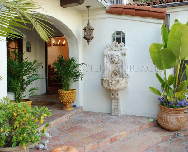 A unique antique stone wall fountain. A life long dedication to quality architectural stone products beyond belief. http://www.ancientsurfaces.com/Antique-Wall-Fountains-2.html