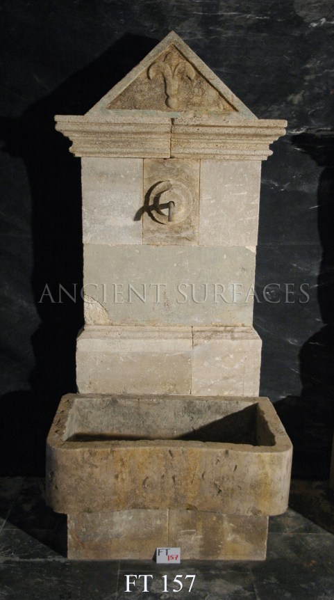 A unique antique stone wall fountain. A life long dedication to quality architectural stone products beyond belief. http://www.ancientsurfaces.com/Antique-Wall-Fountains-2.html