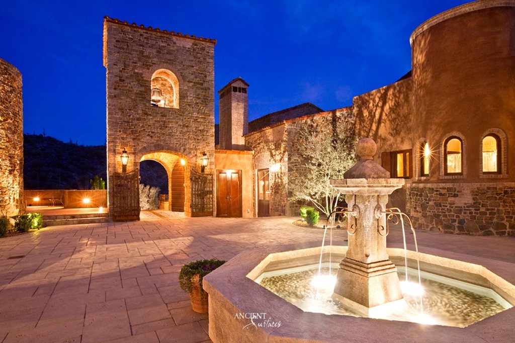 Ancient Surfaces' Limestone Fountain- A Harmonious Blend of Aesthetic Beauty and Functional Design with Multiple Water Outlets