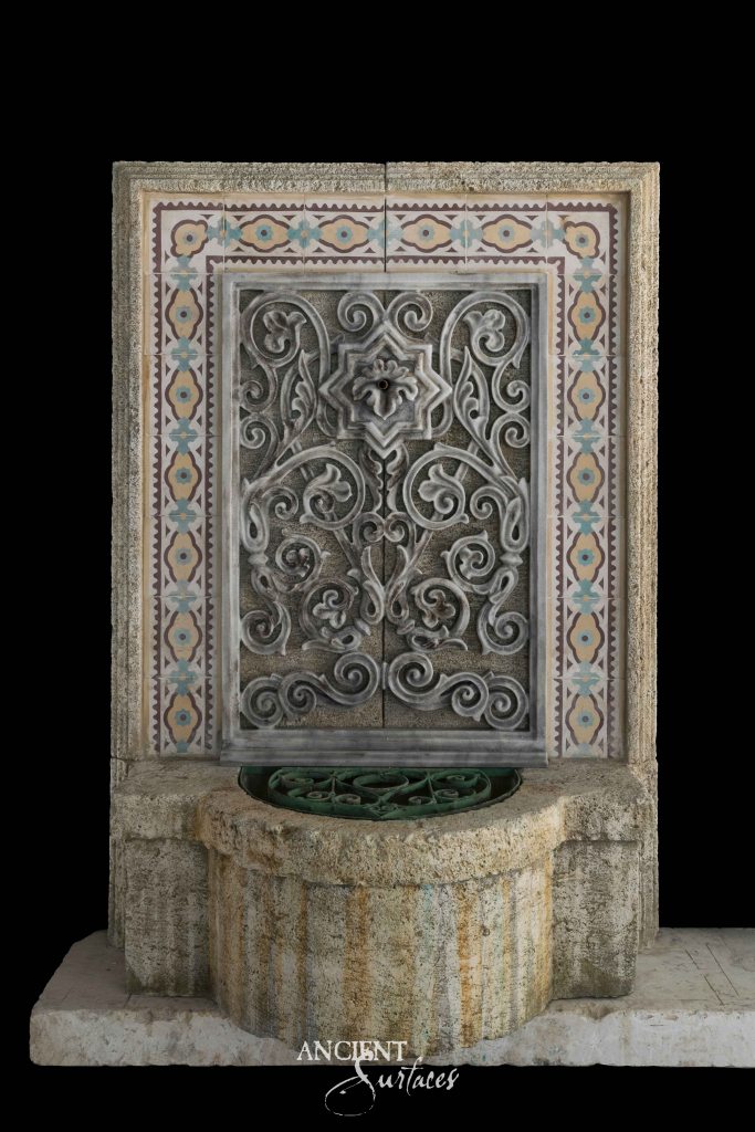 Ancient Surfaces
Limestone elegance
Timeless designs
Fountain artistry
Natural aesthetics
Water elements
Stone craftsmanship
Heritage features
Classic appeal
Tranquil ambiance
Antique Limestone Wall Fountains 
Vintage water features
Old Stone Fountains
Italian Fountain Designs
Andalusian Style Limestone Fountains
