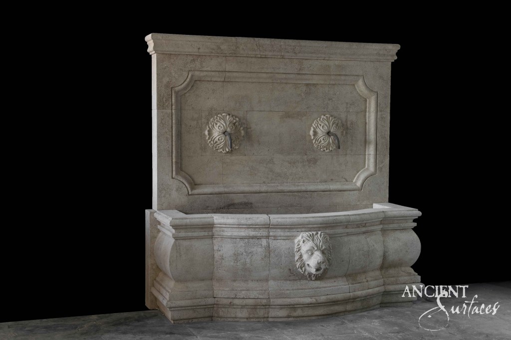 Reclaimed limestone wall fountains
Ancient Surfaces wall fountains
Antique limestone water features
Historic limestone courtyard fountains
Luxury limestone garden fountains
Hand-carved limestone wall fountains
European limestone fountain designs
Classic lion head limestone fountains
Weathered limestone outdoor fountains
Mediterranean limestone wall fountains
Timeless limestone garden accents
Rustic limestone water features
Elegant limestone patio fountains
Authentic reclaimed stone fountains
Old-world limestone craftsmanship