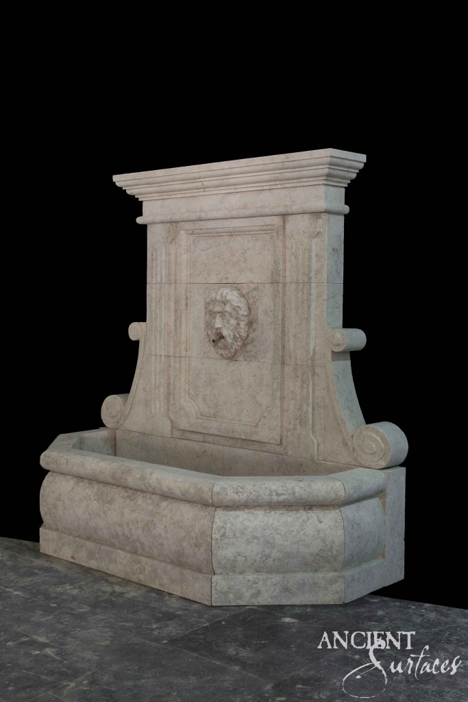 Reclaimed limestone wall fountains
Ancient Surfaces wall fountains
Antique limestone garden fountains
Historic reclaimed wall features
Hand-carved limestone water elements
Mediterranean wall fountain
Compact limestone fountain
Bacchus limestone wall fountain
Old-world limestone wall accents
Patina limestone architectural features
Timeless stone wall fountains
Rustic limestone courtyard fountains
Authentic reclaimed fountain craftsmanship
Luxury limestone wall water features