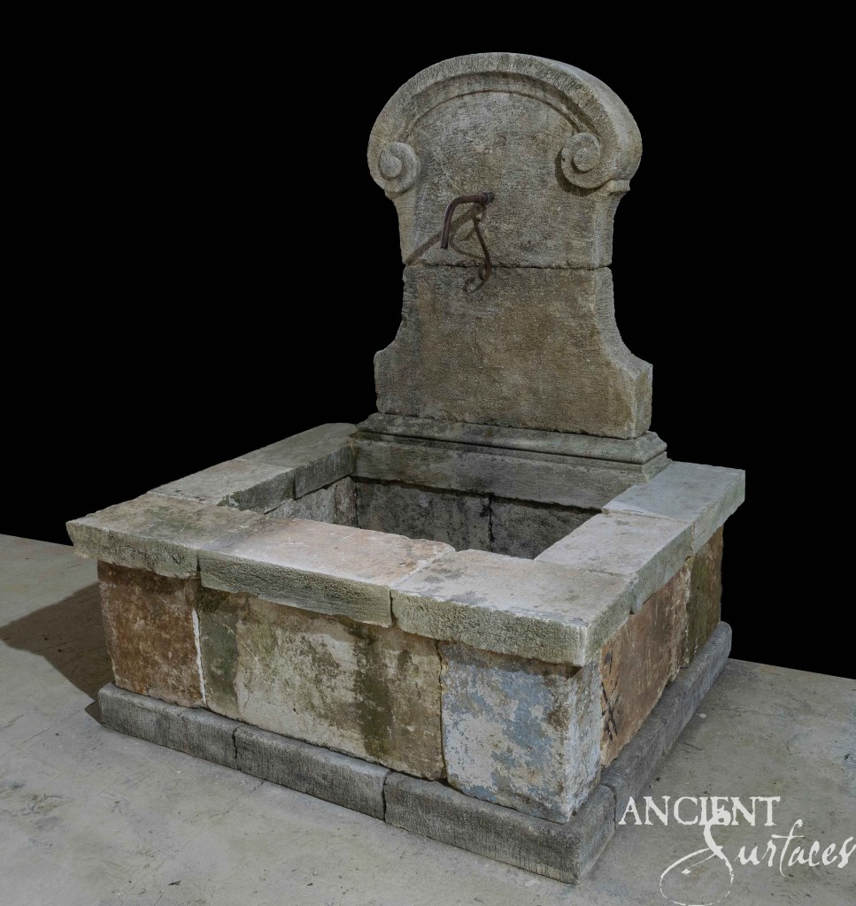 Reclaimed limestone wall fountains
Ancient Surfaces limestone fountains
Antique stone water features
Historic limestone wall accents
Old-world courtyard fountains
Hand-carved limestone wall pieces
Timeless architectural water elements
Rustic limestone wall fountains
Lion motif limestone fountains
Shell spout wall fountains
Patina limestone fountain designs
Mediterranean garden wall features
Authentic reclaimed limestone details
Tranquil limestone water installations
Luxury limestone architectural elements