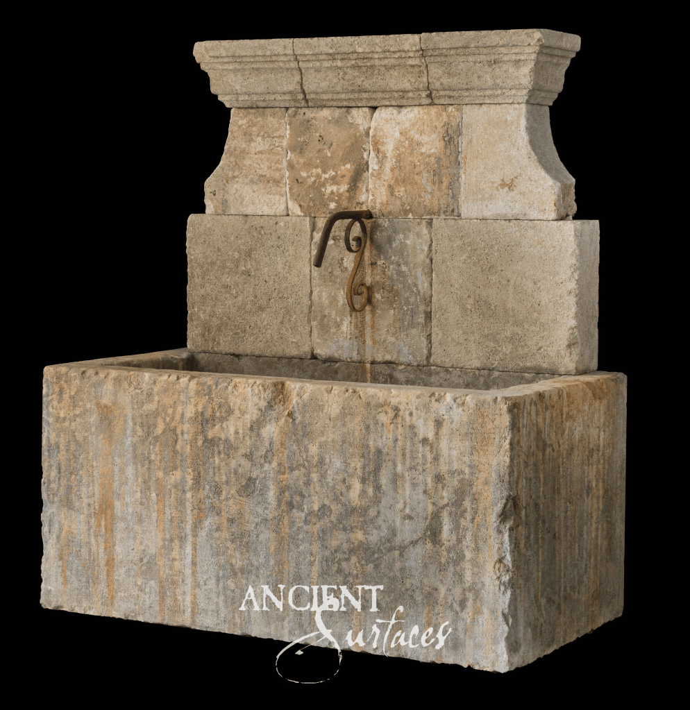 reclaimed limestone fountain
limestone wall fountain
ancient surfaces fountain
antique limestone water feature
historic limestone fountain
limestone garden fountain
carved stone wall fountain
weathered limestone fountain
lion head limestone fountain
European courtyard fountain
limestone architectural fountain
aged stone wall fountain
provincial limestone fountain
Roman style limestone fountain
hand-carved limestone wall feature